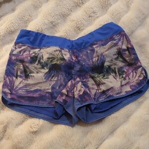 Layer 8 Purple Patterned Athletic 2 In 1 Shorts Size M